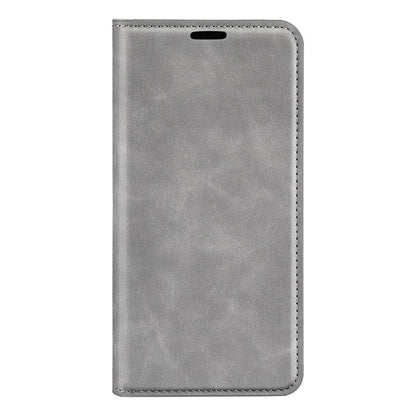 For Google Pixel 10 Pro XL Retro-skin Magnetic Suction Leather Phone Case(Grey) - Google Cases by buy2fix | Online Shopping UK | buy2fix