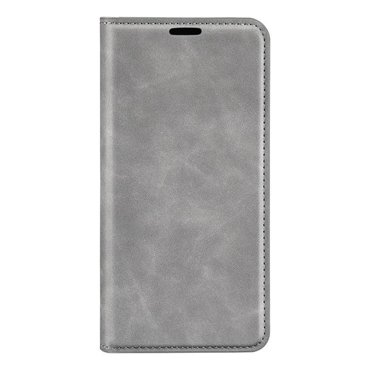 For Google Pixel 10 Pro XL Retro-skin Magnetic Suction Leather Phone Case(Grey) - Google Cases by buy2fix | Online Shopping UK | buy2fix