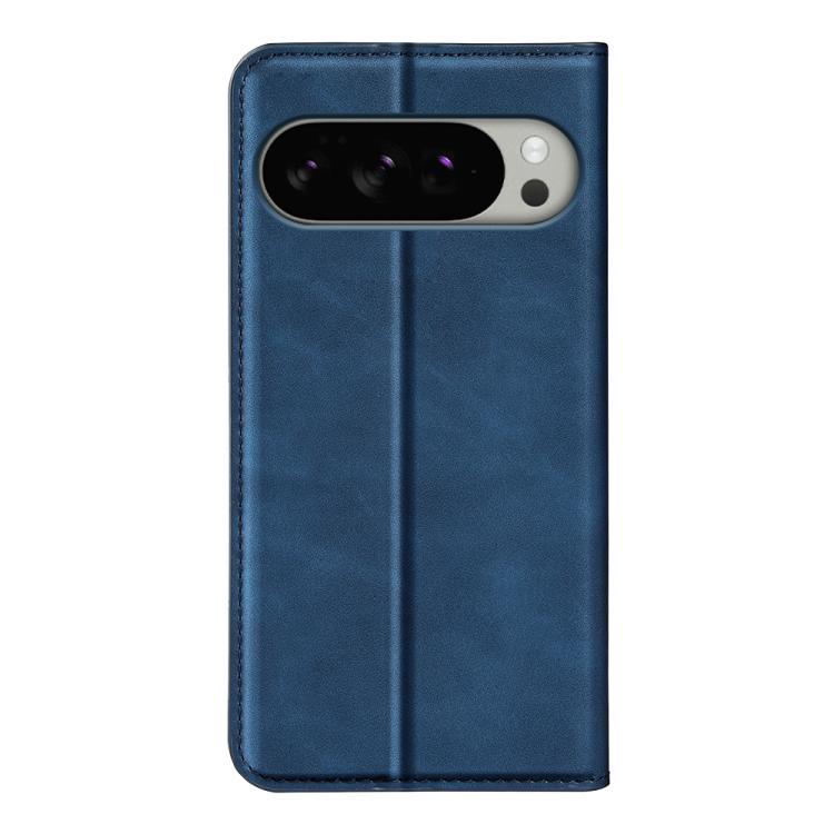 For Google Pixel 10 Pro XL Retro-skin Magnetic Suction Leather Phone Case(Dark Blue) - Google Cases by buy2fix | Online Shopping UK | buy2fix
