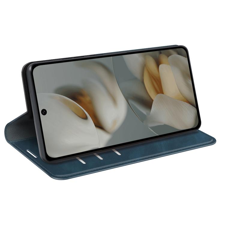 For Google Pixel 10 Pro XL Retro-skin Magnetic Suction Leather Phone Case(Dark Blue) - Google Cases by buy2fix | Online Shopping UK | buy2fix