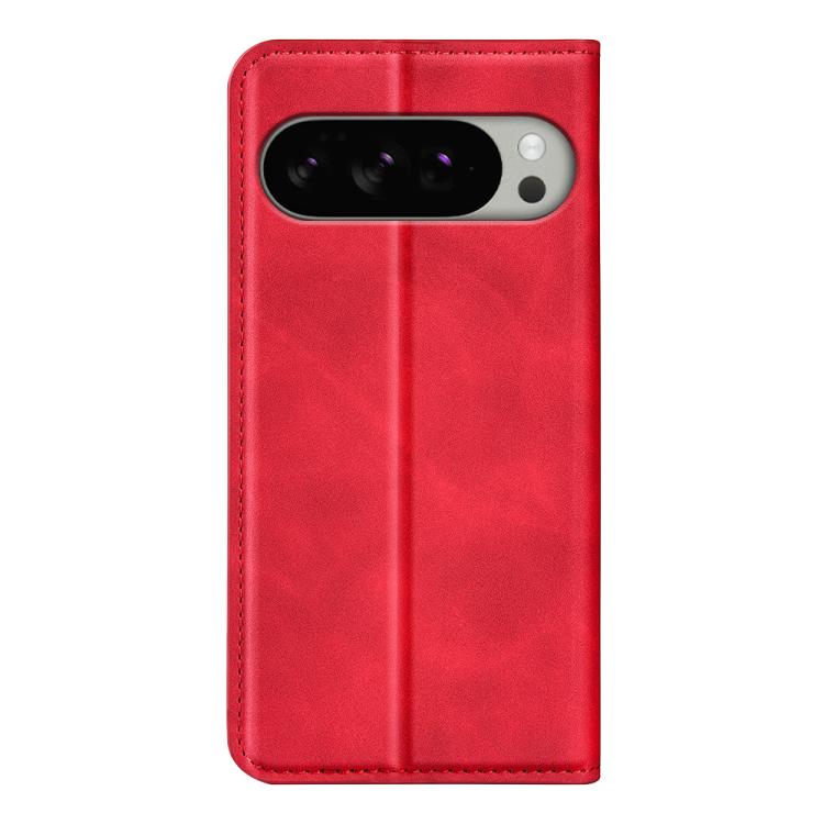 For Google Pixel 10 Pro XL Retro-skin Magnetic Suction Leather Phone Case(Red) - Google Cases by buy2fix | Online Shopping UK | buy2fix