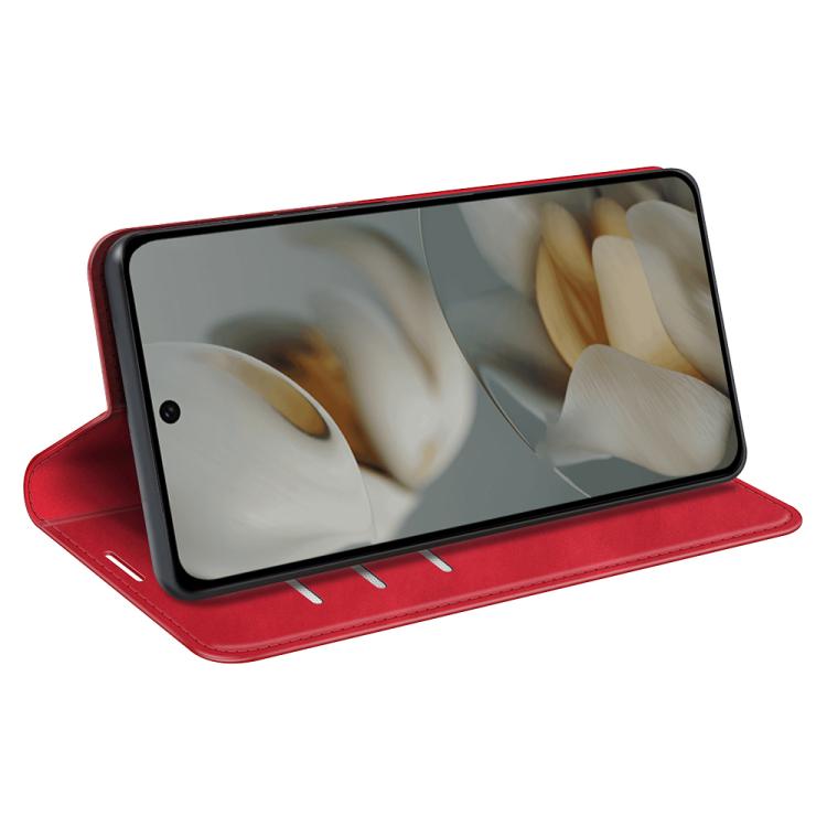 For Google Pixel 10 Pro XL Retro-skin Magnetic Suction Leather Phone Case(Red) - Google Cases by buy2fix | Online Shopping UK | buy2fix