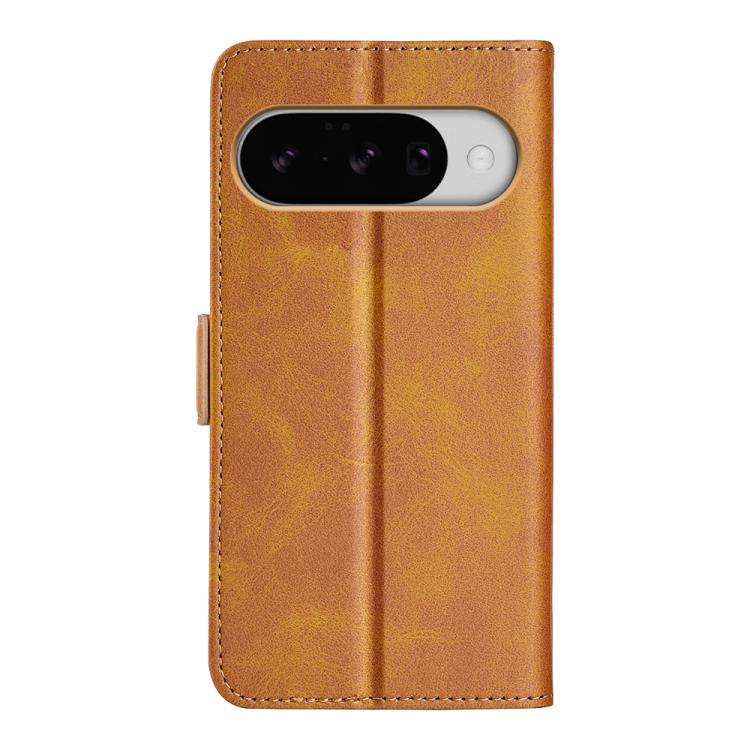 For Google Pixel 10 / 10 Pro Dual-side Magnetic Buckle Horizontal Flip Leather Phone Case(Yellow) - Google Cases by buy2fix | Online Shopping UK | buy2fix