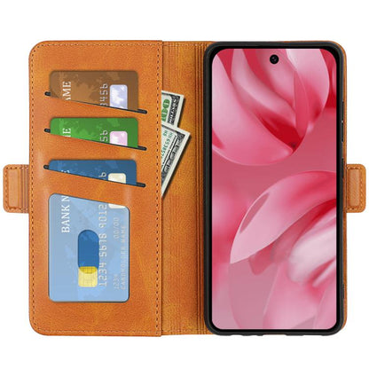 For Google Pixel 10 / 10 Pro Dual-side Magnetic Buckle Horizontal Flip Leather Phone Case(Yellow) - Google Cases by buy2fix | Online Shopping UK | buy2fix