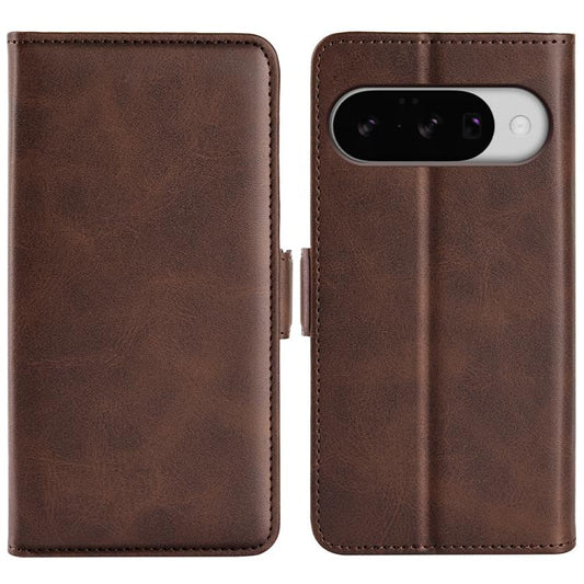 For Google Pixel 10 / 10 Pro Dual-side Magnetic Buckle Horizontal Flip Leather Phone Case(Brown) - Google Cases by buy2fix | Online Shopping UK | buy2fix