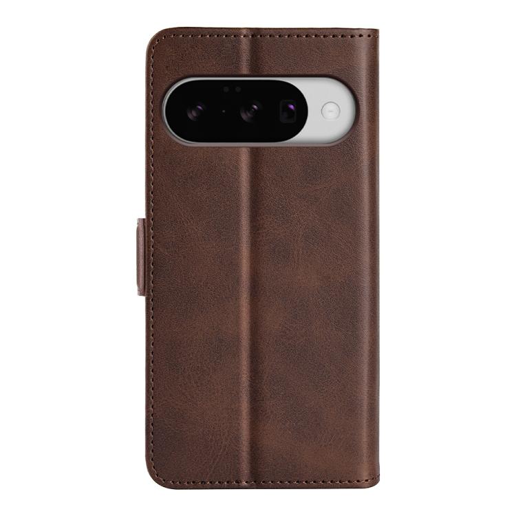 For Google Pixel 10 / 10 Pro Dual-side Magnetic Buckle Horizontal Flip Leather Phone Case(Brown) - Google Cases by buy2fix | Online Shopping UK | buy2fix