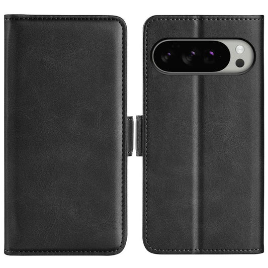 For Google Pixel 10 Pro XL Dual-side Magnetic Buckle Horizontal Flip Leather Phone Case(Black) - Google Cases by buy2fix | Online Shopping UK | buy2fix