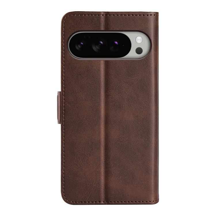For Google Pixel 10 Pro XL Dual-side Magnetic Buckle Horizontal Flip Leather Phone Case(Brown) - Google Cases by buy2fix | Online Shopping UK | buy2fix