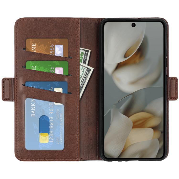 For Google Pixel 10 Pro XL Dual-side Magnetic Buckle Horizontal Flip Leather Phone Case(Brown) - Google Cases by buy2fix | Online Shopping UK | buy2fix