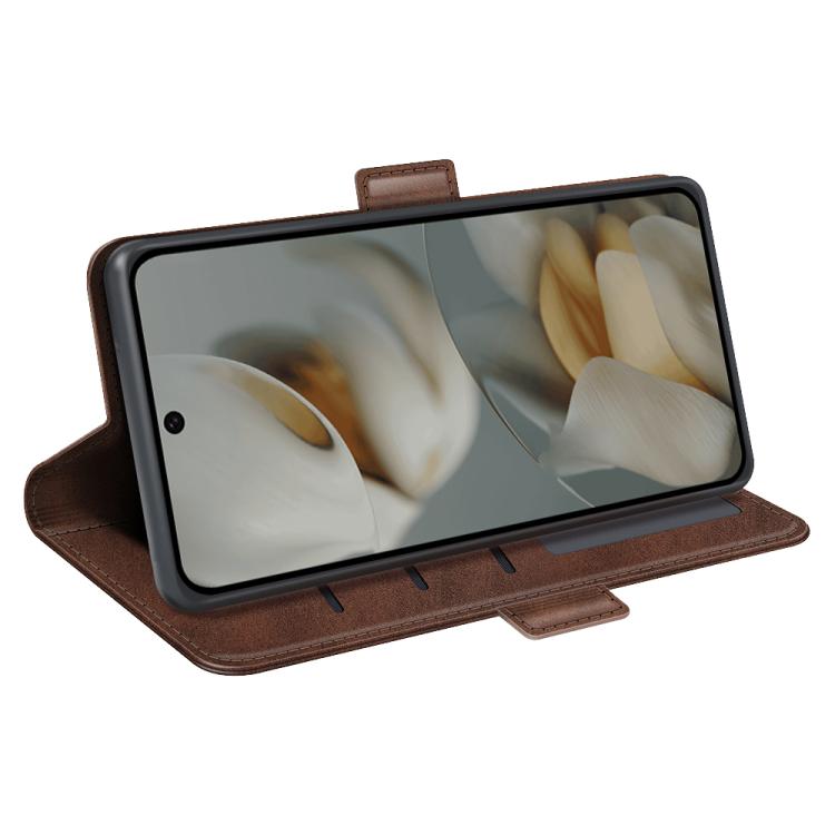 For Google Pixel 10 Pro XL Dual-side Magnetic Buckle Horizontal Flip Leather Phone Case(Brown) - Google Cases by buy2fix | Online Shopping UK | buy2fix