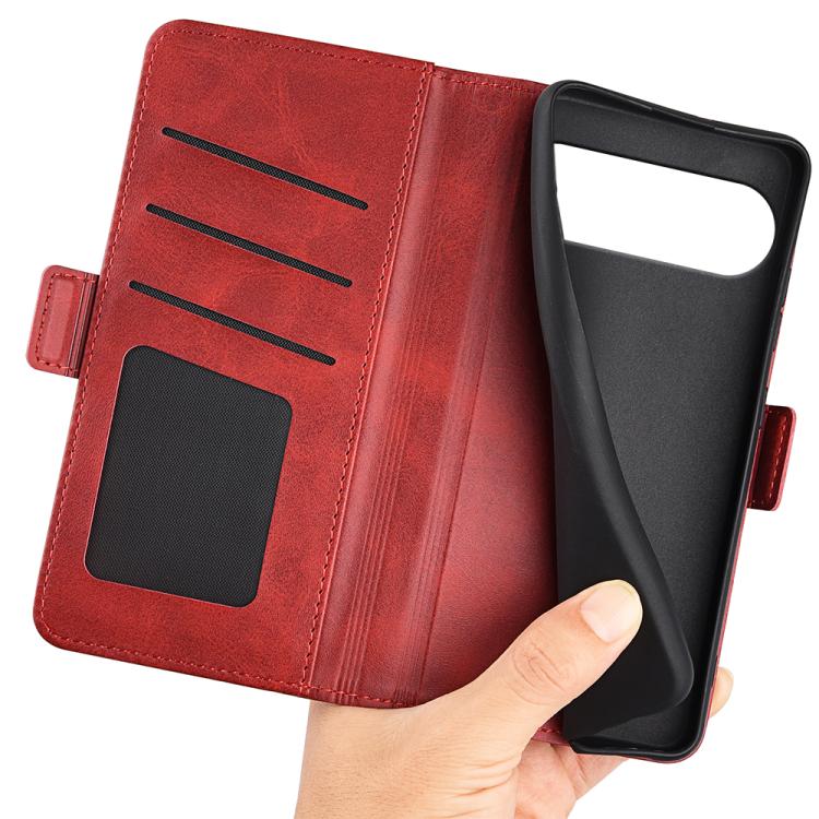 For Google Pixel 10 Pro XL Dual-side Magnetic Buckle Horizontal Flip Leather Phone Case(Red) - Google Cases by buy2fix | Online Shopping UK | buy2fix