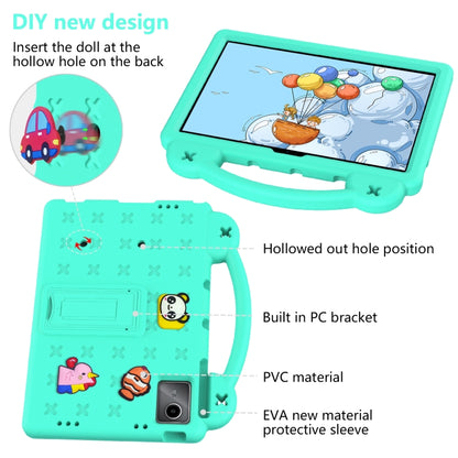 For Lenovo Tab P11 / J606F Handle Kickstand Children EVA Shockproof Tablet Case(Mint Green) - Lenovo by buy2fix | Online Shopping UK | buy2fix