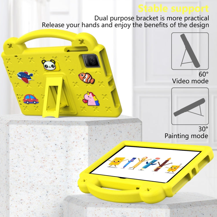 For TCL Tab 10 Gen2 10.36 2023 Handle Kickstand Children EVA Shockproof Tablet Case(Yellow) - Others by buy2fix | Online Shopping UK | buy2fix