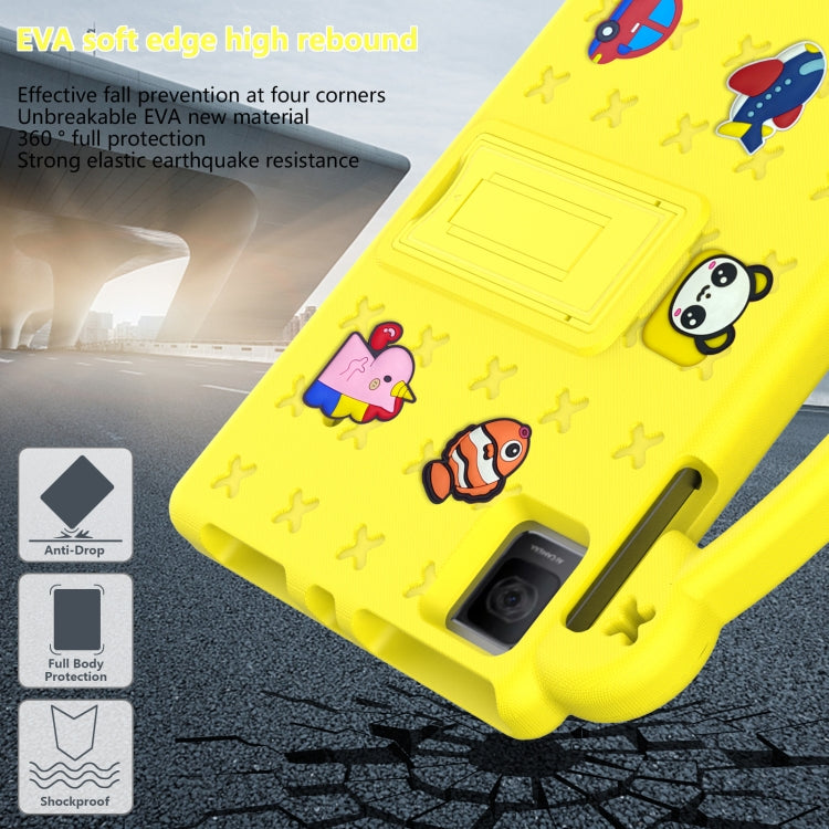 For TCL Tab 10 Gen2 10.36 2023 Handle Kickstand Children EVA Shockproof Tablet Case(Yellow) - Others by buy2fix | Online Shopping UK | buy2fix