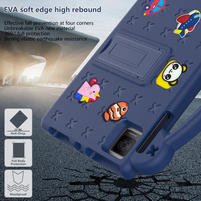 For TCL Tab 10 Gen2 10.36 2023 Handle Kickstand Children EVA Shockproof Tablet Case(Navy Blue) - Others by buy2fix | Online Shopping UK | buy2fix