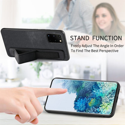 For Samsung Galaxy S20+ Retro Wristband Holder Leather Back Phone Case(Black) by buy2fix