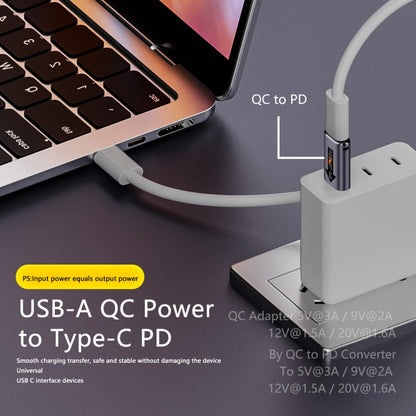USB-A Male QC3.1 to Type-C Female PD 10Gbps Converter Adapter, Model:White without Indicator Light by buy2fix