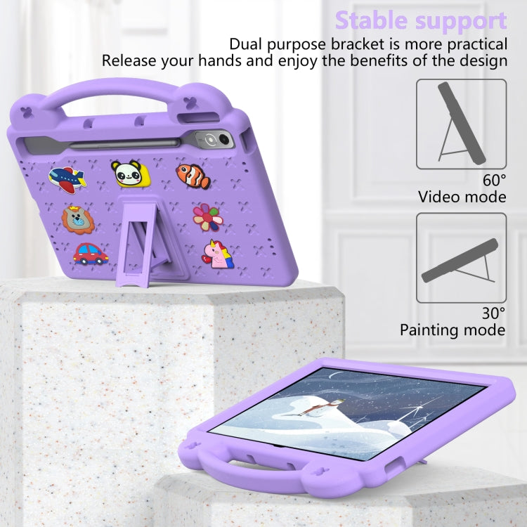 For  Lenovo Tab  P12 / Xiaoxin Pad Pro 12.7 Handle Kickstand Children EVA Shockproof Tablet Case(Light Purple) - Lenovo by buy2fix | Online Shopping UK | buy2fix