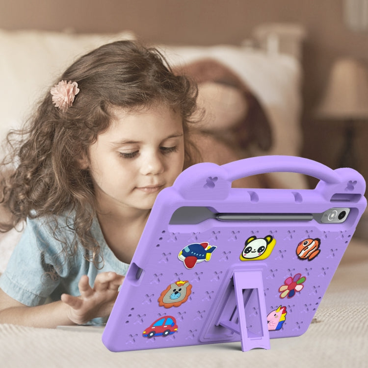 For  Lenovo Tab  P12 / Xiaoxin Pad Pro 12.7 Handle Kickstand Children EVA Shockproof Tablet Case(Light Purple) - Lenovo by buy2fix | Online Shopping UK | buy2fix
