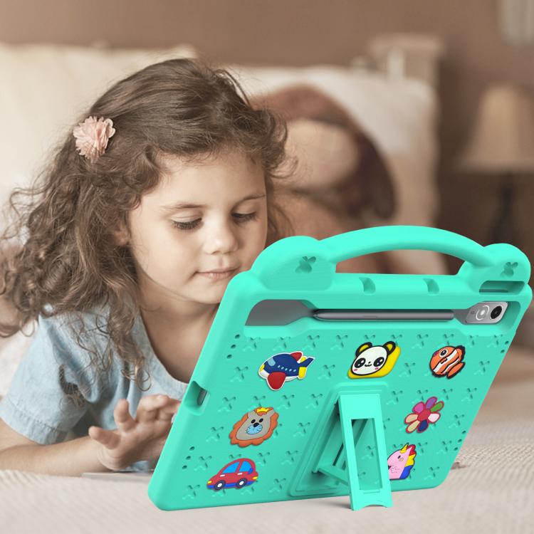 For  Lenovo Xiaoxin Pad Pro 12.7 2025 Handle Kickstand Children EVA Shockproof Tablet Case(Mint Green) - Lenovo by buy2fix | Online Shopping UK | buy2fix