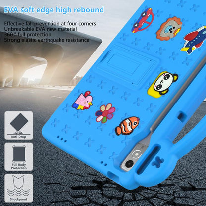 For  Lenovo Xiaoxin Pad Pro 12.7 2025 Handle Kickstand Children EVA Shockproof Tablet Case(Sky Blue) - Lenovo by buy2fix | Online Shopping UK | buy2fix
