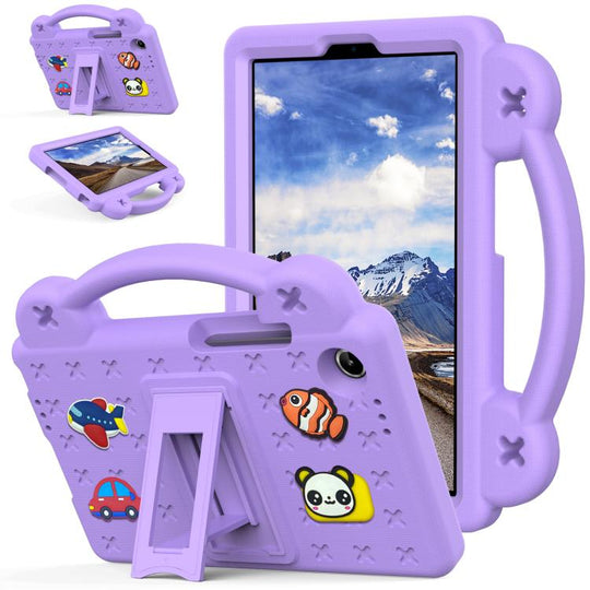 For Lenovo Tab One 8.7 2025 / K9 Handle Kickstand Children EVA Shockproof Tablet Case(Light Purple)