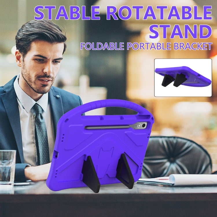 For Lenovo Tab P12 EVA Shockproof Tablet Case with Holder(Purple) - Lenovo by buy2fix | Online Shopping UK | buy2fix