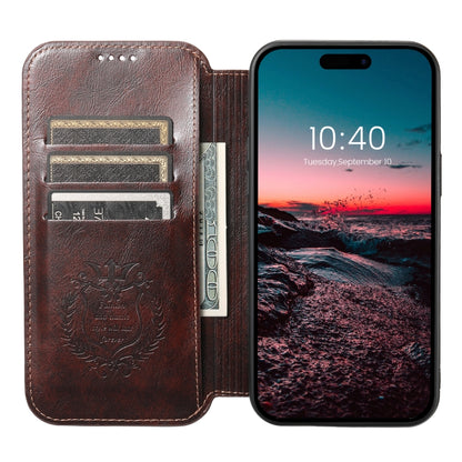 For iPhone 15 Pro Suteni J05 Leather Magnetic MagSafe Phone Case(Brown) - iPhone 15 Pro Cases by Suteni | Online Shopping UK | buy2fix