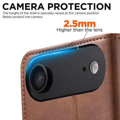 For iPhone Air Suteni Calf Texture Horizontal Flip Leather Phone Case(Brown) - iPhone Air Cases by Suteni | Online Shopping UK | buy2fix