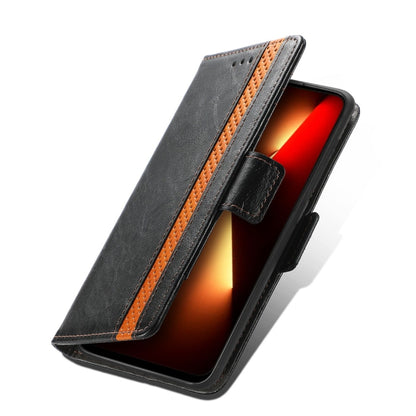 For Tecno Spark 20C / GO 2024 CaseNeo Splicing Dual Magnetic Buckle Leather Phone Case(Black) by buy2fix