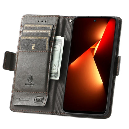 For Tecno Spark 20C / GO 2024 CaseNeo Splicing Dual Magnetic Buckle Leather Phone Case(Gary) by buy2fix