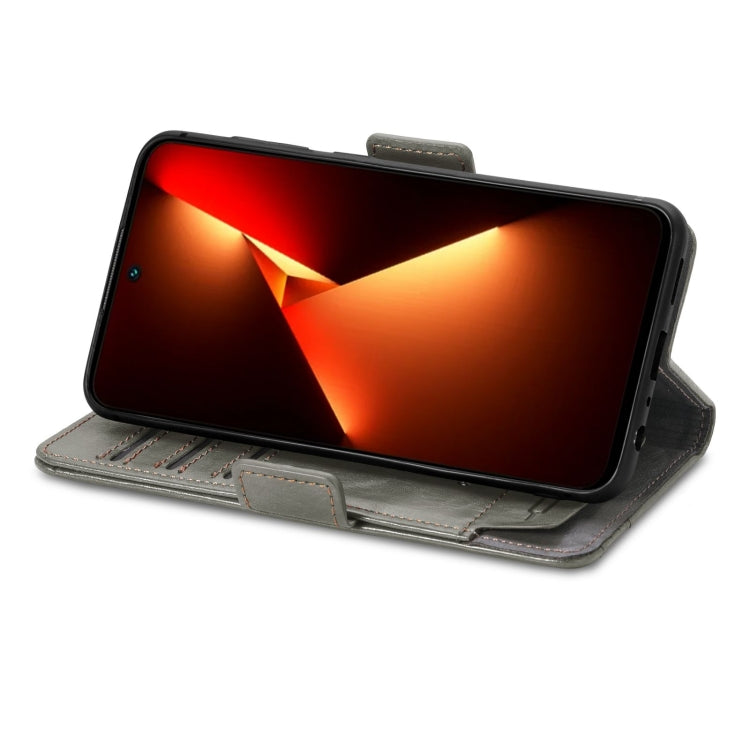 For Tecno Spark 20C / GO 2024 CaseNeo Splicing Dual Magnetic Buckle Leather Phone Case(Gary) by buy2fix