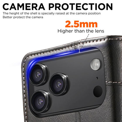 For iPhone 17 Suteni Baroque Calf Texture Buckle Wallet Leather Phone Case(Black) - iPhone 17 Cases by Suteni | Online Shopping UK | buy2fix