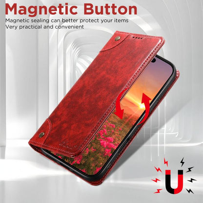 For iPhone 17 Suteni Baroque Calf Texture Buckle Wallet Leather Phone Case(Red) - iPhone 17 Cases by Suteni | Online Shopping UK | buy2fix