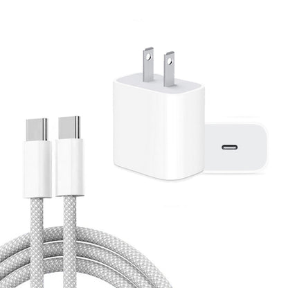 PD35W USB-C / Type-C Port Charger with 1m Type-C to Type-C Data Cable, US Plug by buy2fix