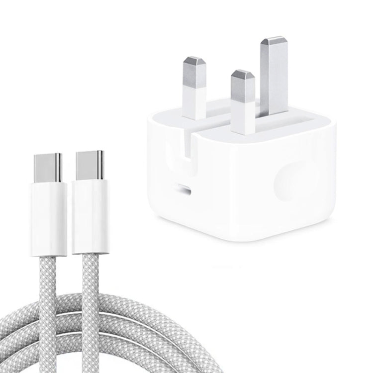 PD35W USB-C / Type-C Port Charger with 1m Type-C to Type-C Data Cable, UK Plug by buy2fix
