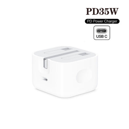 PD35W USB-C / Type-C Port Charger with 1m Type-C to Type-C Data Cable, UK Plug by buy2fix