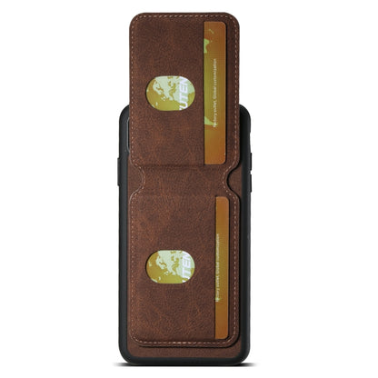 For iPhone X / XS Suteni H02 Litchi Leather Card Wallet Stand Back Phone Case(Brown) - More iPhone Cases by Suteni | Online Shopping UK | buy2fix