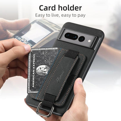For Google Pixel 10 Pro XL Suteni H13 Litchi Leather Wrist Strap Wallet Back Phone Case(Black) - Google Cases by Suteni | Online Shopping UK | buy2fix