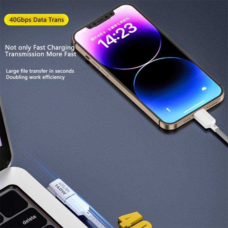 USB 3.1 Type-C to Type-C 40Gbps 8K Transmission Adapter 140W 5A Charge, Specification:Type-C Female to Female by buy2fix