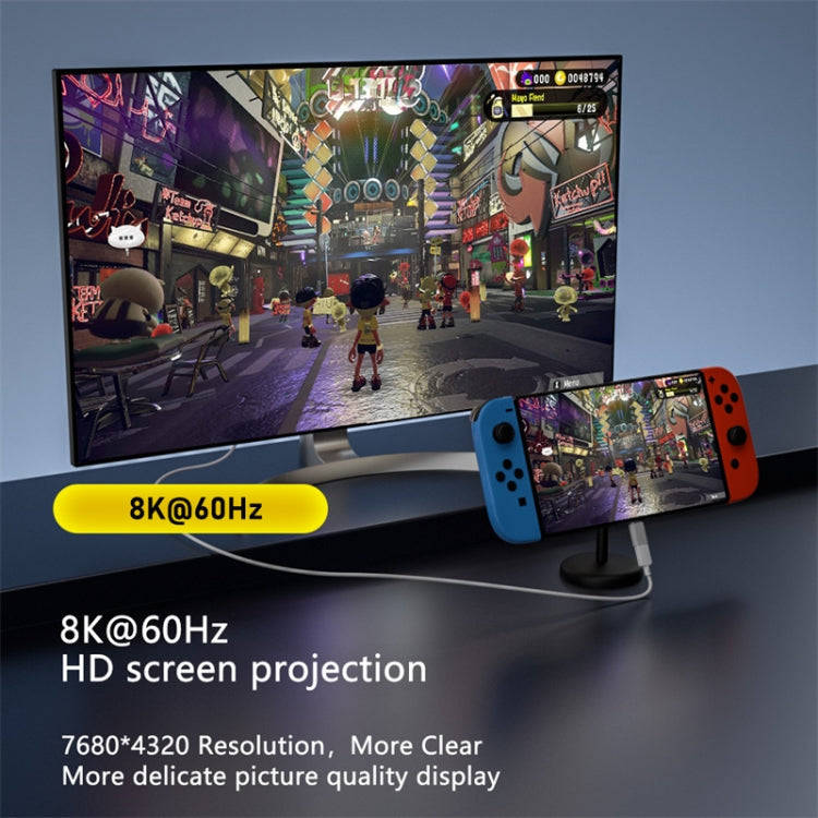 USB 3.1 Type-C to Type-C 40Gbps 8K Transmission Adapter 140W 5A Charge, Specification:Type-C Male to Female Side Bend by buy2fix