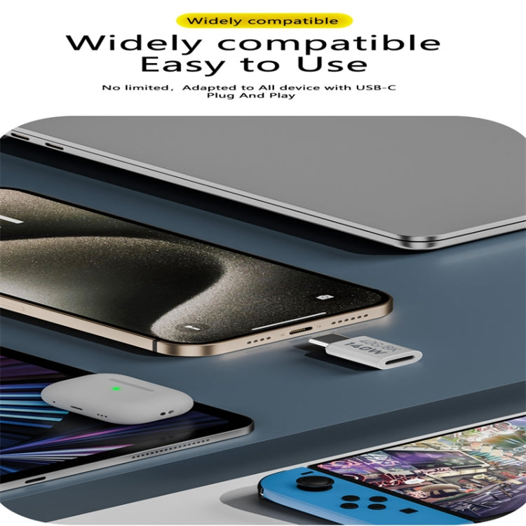 USB 3.1 Type-C to Type-C 40Gbps 8K Transmission Adapter 140W 5A Charge, Specification:Type-C Female to Female by buy2fix