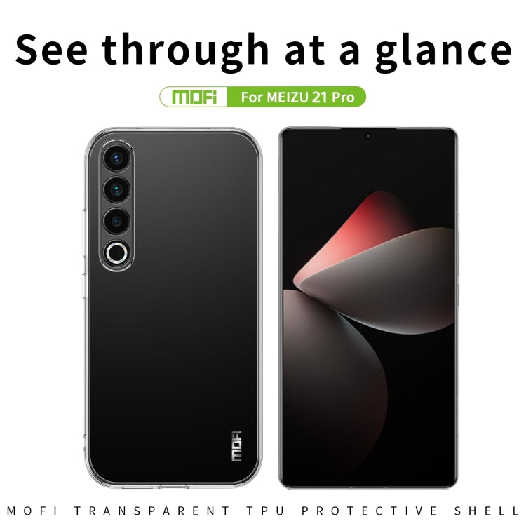 For Meizu 21 Pro MOFI Ming Series Transparent Ultra-thin TPU Phone Case(Transparent) - More Brand by MOFI | Online Shopping UK | buy2fix