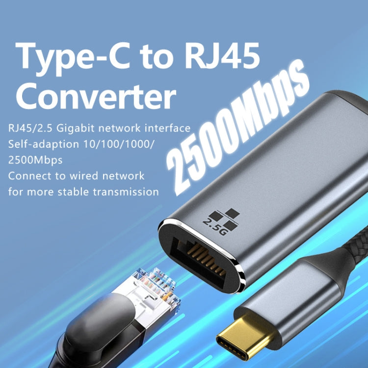 Type-C to RJ45 2500Mbps Ethernet Adapter by buy2fix
