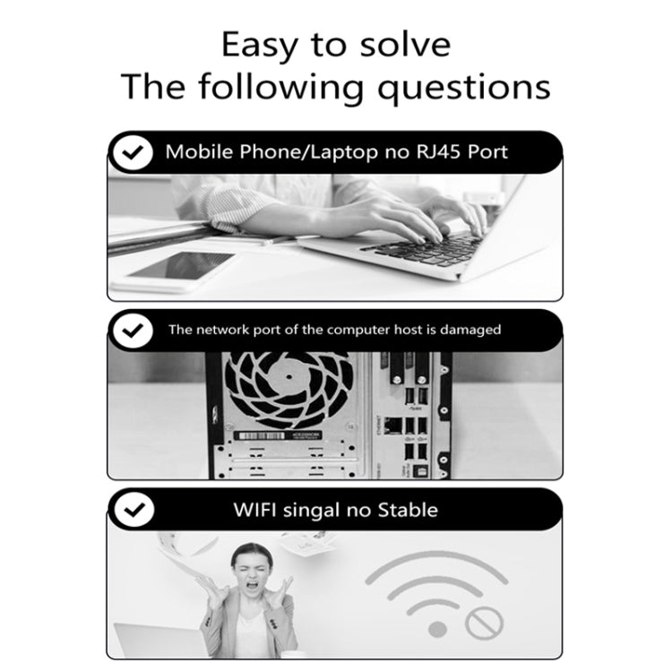 Type-C to RJ45 2500Mbps Ethernet Adapter by buy2fix