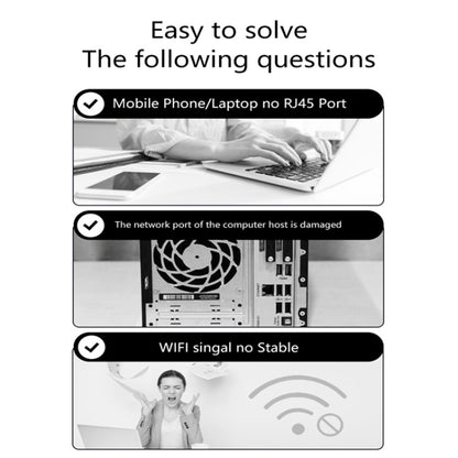 Type-C to RJ45 2500Mbps Ethernet Adapter by buy2fix
