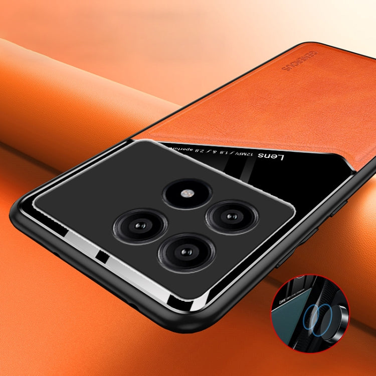 For Xiaomi Redmi K70 All-inclusive Leather Organic Glass Phone Case with Metal Iron Sheet(Green) by buy2fix