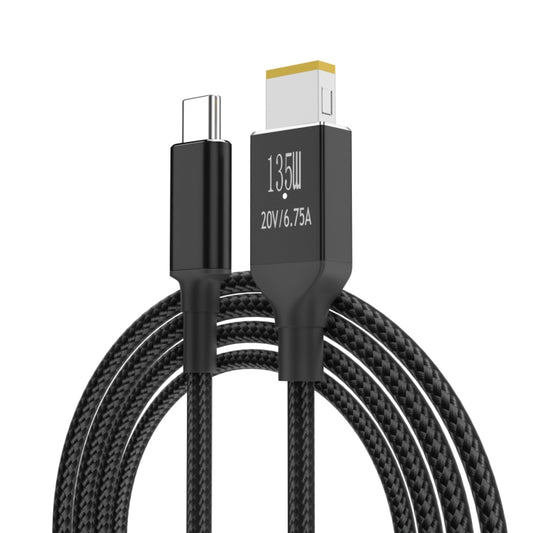 PD 135W Type-C to Big Square USB Port Charging Cable For Lenovo Thinkpad/ThinkBook/Xiaoxin, Length: 1.8m by buy2fix