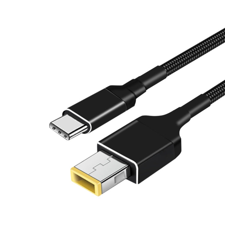 PD 100W Type-C to Big Square USB Port Charging Cable For Lenovo Thinkpad/ThinkBook/Xiaoxin, Length: 1.8m by buy2fix
