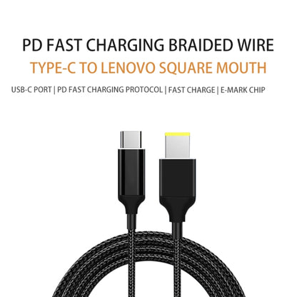 PD 135W Type-C to Big Square USB Port Charging Cable For Lenovo Thinkpad/ThinkBook/Xiaoxin, Length: 1.8m by buy2fix